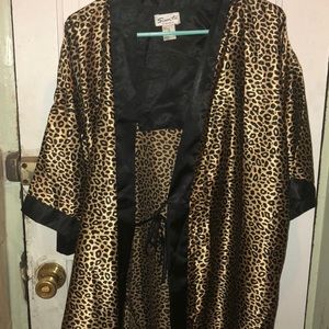 Cheetah print robe